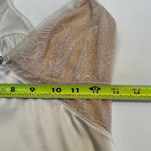 Marie Meiie Light Cream Satin Slip Lace Bodice Lingerie Size‎ Medium - Picture 9 of 10